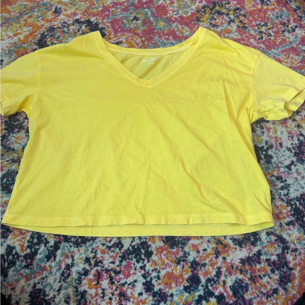 Yellow V-Neck Women's Top old navy